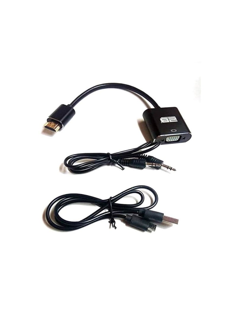 2بي محوّل عرض HDMI إلى VGA بــ 15 دبوس – CV928 – أسود - Image 2